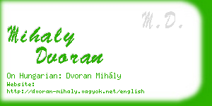 mihaly dvoran business card